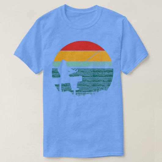 Retro Fishing Sunset T-Shirt (Design vorne)