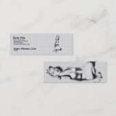 Retro Fitness B/W Mini Visitenkarte (Vorne/Hinten)