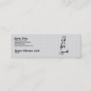 Retro Fitness B/W Mini Visitenkarte