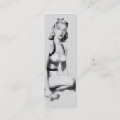 Retro Fitness B/W Mini Visitenkarte (Rückseite)