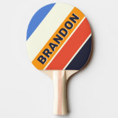 Retro Five Bold mit Name Tischtennis Schläger (Rückseite)