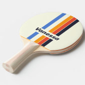 Retro Five Pin Striped with Name Tischtennis Schläger (Vorderseite)