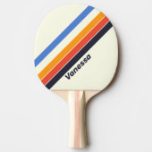 Retro Five Strichen mit Namen Tischtennis Schläger (Vorderseite)