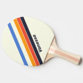 Retro Five Strichen mit Namen Tischtennis Schläger (Seitenansicht)