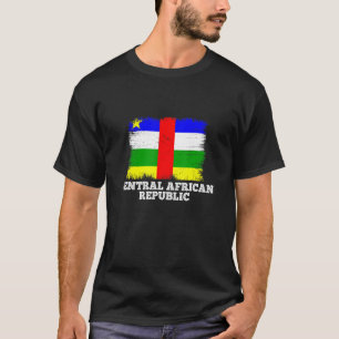 Retro Flag Zentralafrikanische Flagge Zentralafrik T-Shirt