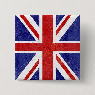Retro-Flagge des Vereinigten Königreichs Button