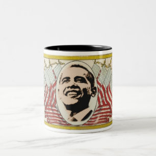 Retro Flaggen-Tasse Obama Zweifarbige Tasse