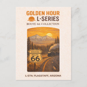 Retro Flagstaff Arizona Route 66 Wahrzeichen Kunst Feiertagspostkarte