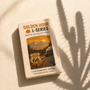 Retro Flagstaff Arizona Route 66 Wahrzeichen Kunst Spielkarten