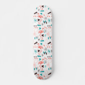 Retro Flamingo aus den 50er Jahren Skateboard (Vorne)