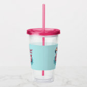 Retro Flamingo Float Funny Summer Acryltrinkbecher (Rechts)