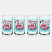 Retro Flamingo Float Funny Summer Dosenglas (Vorderseite)