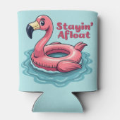 Retro Flamingo Float Funny Summer Dosenkühler (Rückseite)