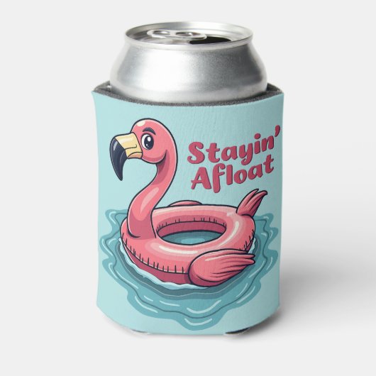 Retro Flamingo Float Funny Summer Dosenkühler (Kanne Rückseite)