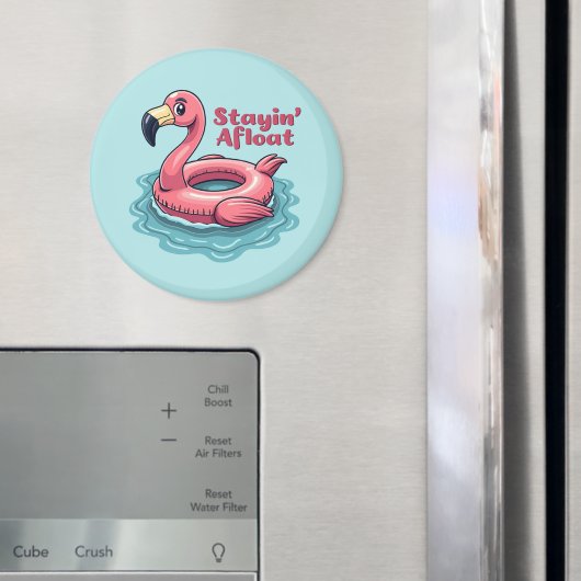 Retro Flamingo Float Funny Summer Magnet (In Situ (Kühlschrank))