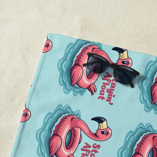 Retro Flamingo Float Funny Summer Strandtuch (Beispiel)