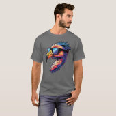 Retro Flamingo mit Sonnenbrille Classic Chill Vibe T-Shirt (Vorne ganz)