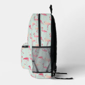 Retro Flamingo Muster Bedruckter Rucksack (Rechts)