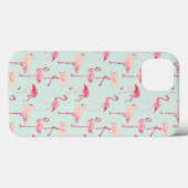 Retro Flamingo Muster Case-Mate iPhone Hülle (Rückseite (Horizontal))
