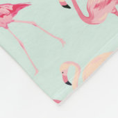 Retro Flamingo-Muster Fleecedecke (Ecke)