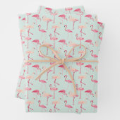 Retro Flamingo Muster Geschenkpapier Set (Beispiel)