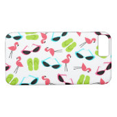 Retro Flamingo-Muster iPhone 7 Fall Case-Mate iPhone Hülle (Rückseite (Horizontal))