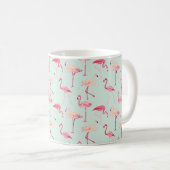 Retro Flamingo-Muster Kaffeetasse (VorderseiteRechts)
