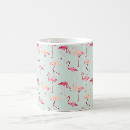 Retro Flamingo-Muster Kaffeetasse (Mittel)