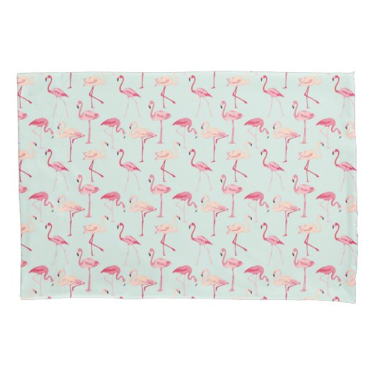Retro Flamingo-Muster Kissenbezug (Vorderseite-Links)