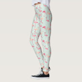 Retro Flamingo-Muster Leggings (Links)