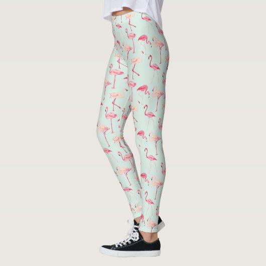 Retro Flamingo-Muster Leggings (Links)