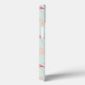 Retro Flamingo Muster | Monogramm Case-Mate iPhone Hülle (Rückseite / Rechts)