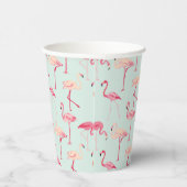 Retro Flamingo Muster Pappbecher (Rechts)