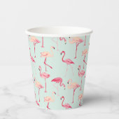 Retro Flamingo Muster Pappbecher (Vorderseite)
