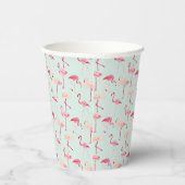 Retro Flamingo Muster Pappbecher (Rechts)