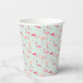 Retro Flamingo Muster Pappbecher (Vorderseite)