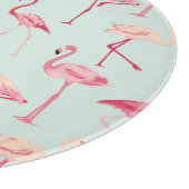 Retro Flamingo-Muster Schneidebrett (Ecke)