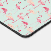Retro Flamingo Muster Schreibtischunterlage (Ecke)
