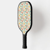Retro-Flamingo-Pool-Side-Sommer-Muster (3) Pickleball Schläger (Links)