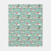 Retro-Flamingo-Pool-Side-Sommer-Muster (6) Fleecedecke (Vorderseite)