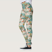 Retro-Flamingo-Poolside-Sommer-Muster (10) Leggings (Links)