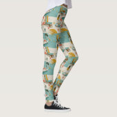 Retro-Flamingo-Poolside-Sommer-Muster (10) Leggings (Rechts)