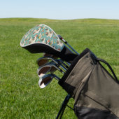Retro-Flamingo-Poolside-Sommer-Muster (11) Golf Headcover (In SItu)