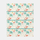 Retro-Flamingo-Poolside-Sommer-Muster (2) Fleecedecke (Vorderseite)
