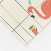 Retro-Flamingo-Poolside-Sommer-Muster (2) Fleecedecke (Ecke)