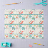 Retro-Flamingo-Poolside-Sommer-Muster (2) Seidenpapier (Basteln)