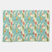 Retro-Flamingo-Poolside-Sommer-Muster (4) Geschirrtuch (Horizontal)