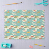 Retro-Flamingo-Poolside-Sommer-Muster (4) Seidenpapier (Basteln)