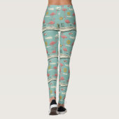 Retro-Flamingo-Poolside-Sommer-Muster (5) Leggings (Rückseite)