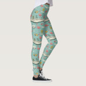 Retro-Flamingo-Poolside-Sommer-Muster (5) Leggings (Rechts)